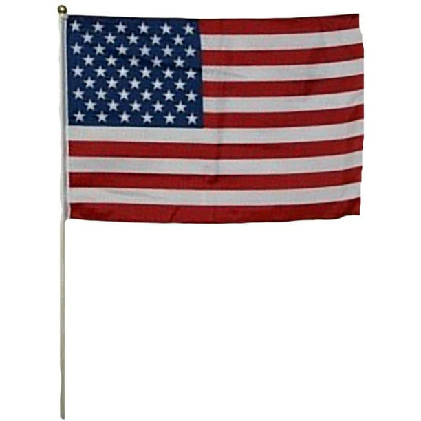 12x18 USA American America US Country 50 Star Printed Sleeve Garden 12x18 Flag 